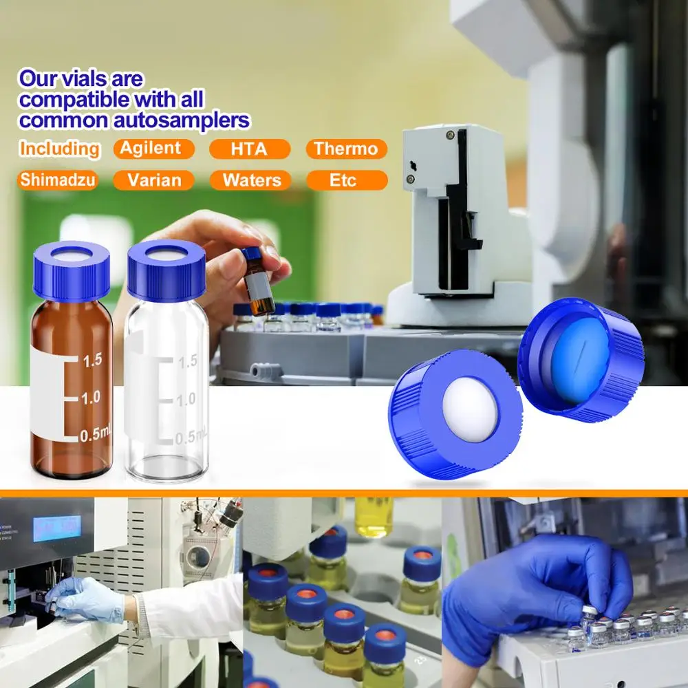 Предварительно щелевой автопробоотборник 2 мл HPLC 9-425 флаконы бутылки 9 мм ABS