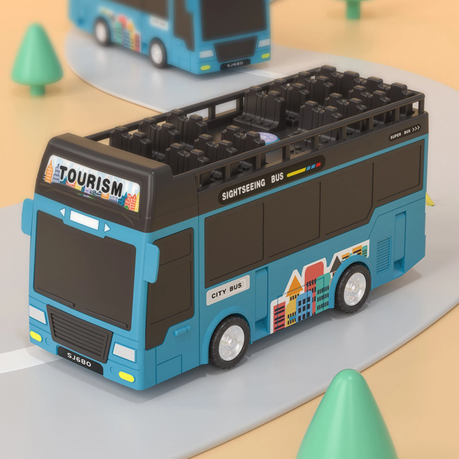 Многофункциональная игрушка-автобус детская игрушка-трансформер для раннего