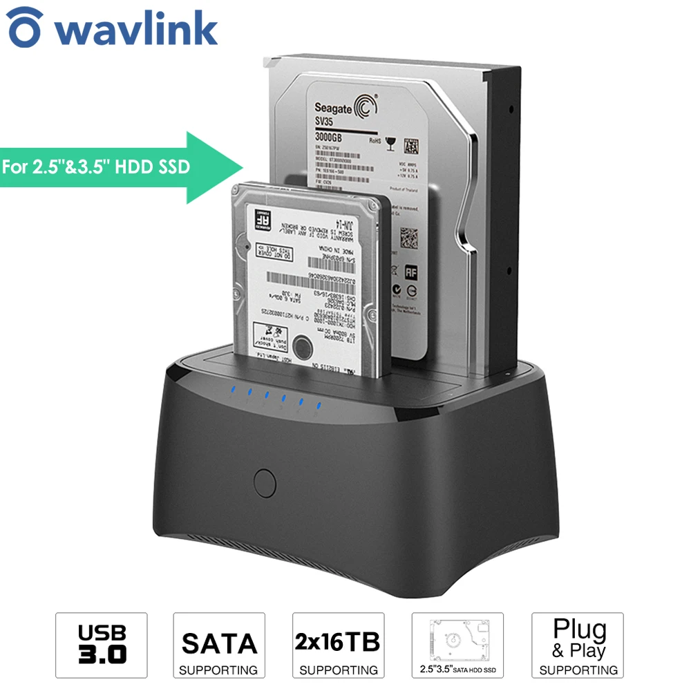Док-станция Wavlink для внешних жестких дисков usb 2 5 SATA 3 дюйма | Компьютеры и офис