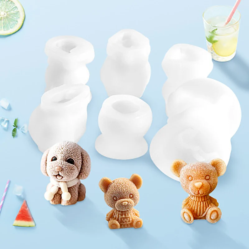 

Силиконовая форма для мороженого, силиконовая 3D форма «сделай сам» для изготовления кубиков льда в форме маленького медведя, шоколада, виск...