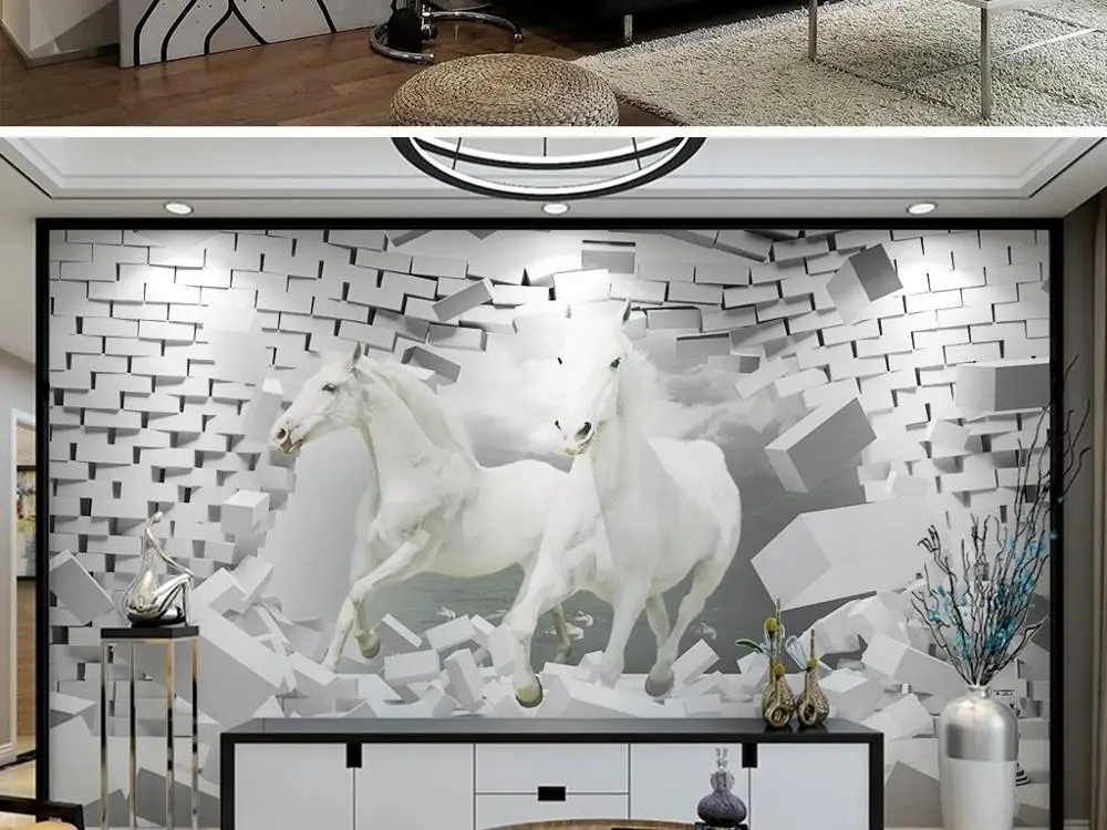 New Custom 3D Large Mural Wallpaper Horse creative space decoration children's room TV Background living Bedroom
New Custom 3D Large Mural Wallpaper Horse creative space decoration children's room TV Background living Bedroom