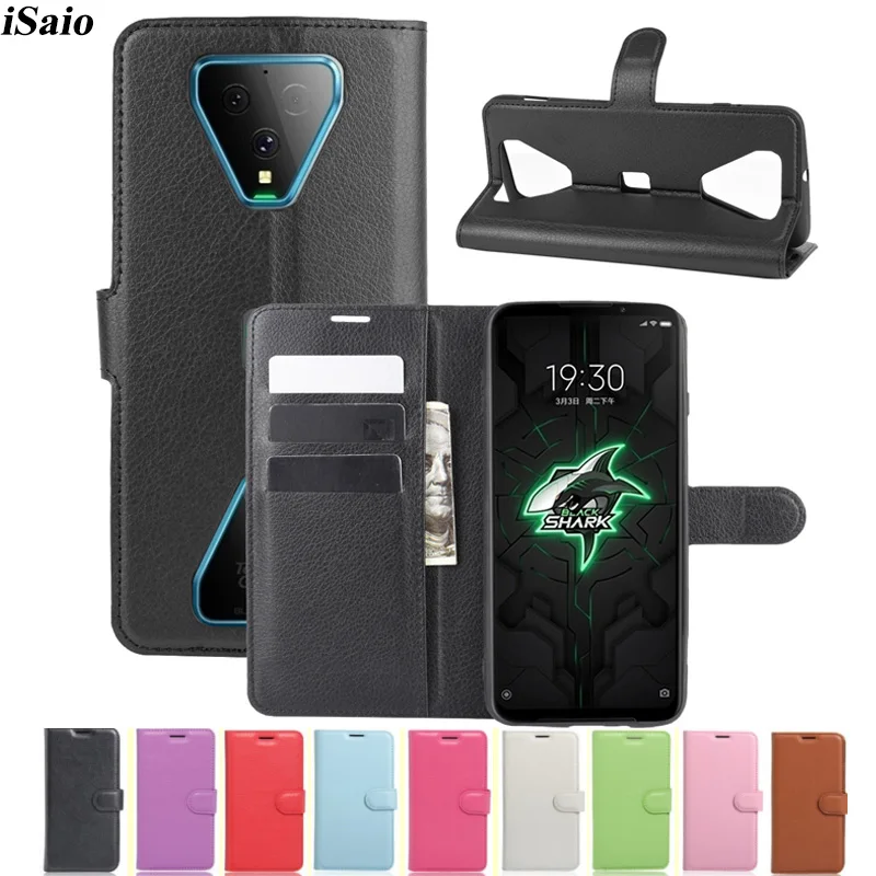 Чехол бумажник для Xiaomi Black Shark 3 с откидной крышкой кожаный чехол Xioami мобильный