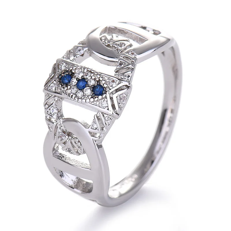 Newest Women's Ring Band Bling Zircon Stone Hollow Eyes Chain Rings Simple Trendy Jewelry Bague Zk40 
Newest Women's Ring Band Bling Zircon Stone Hollow Eyes Chain Rings Simple Trendy Jewelry Bague Zk40