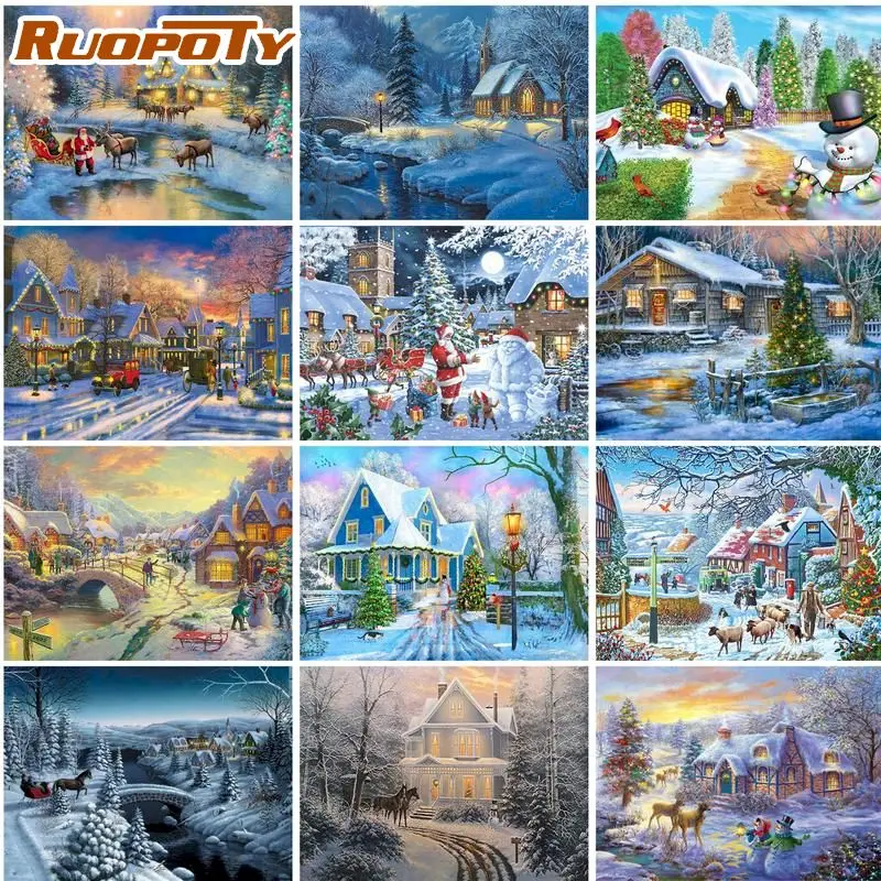 RUOPOTY DIY Framed Painting By Numbers Winter Scenery Handpaited For adult Home decor Gift Acrylic 40x50cm
RUOPOTY DIY Framed Painting By Numbers Winter Scenery Handpaited For adult Home decor Gift Acrylic 40x50cm