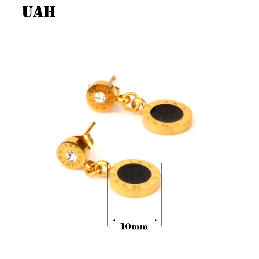 UAH Fashion High Quality Zircon Roman Numeral Stud Earrings for Women Party Titanium Steel Gold Crystal Earrings Jewelry
UAH Fashion High Quality Zircon Roman Numeral Stud Earrings for Women Party Titanium Steel Gold Crystal Earrings Jewelry