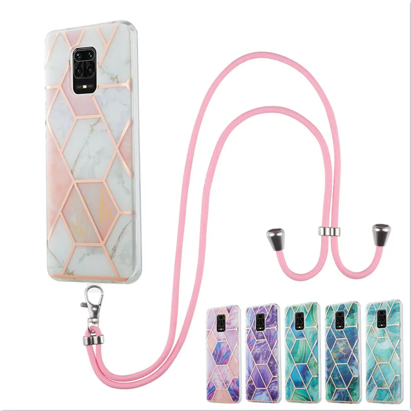 Marble Hanging Rope Phone Case For Xiaomi Mi 10X 4G Redmi Note 9 Pro Max Note 9S 9A Cases With Lanyard Soft IMD Back Cover Capa 
Marble Hanging Rope Phone Case For Xiaomi Mi 10X 4G Redmi Note 9 Pro Max Note 9S 9A Cases With Lanyard Soft IMD Back Cover Capa
