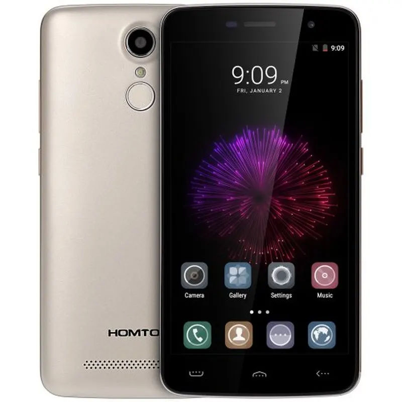 Смартфон homtom HT17 1 ГБ ОЗУ 8 Гб ПЗУ 5 дюйма 4G LTE MTK6737 четыре ядра Android 6 0 сканер
