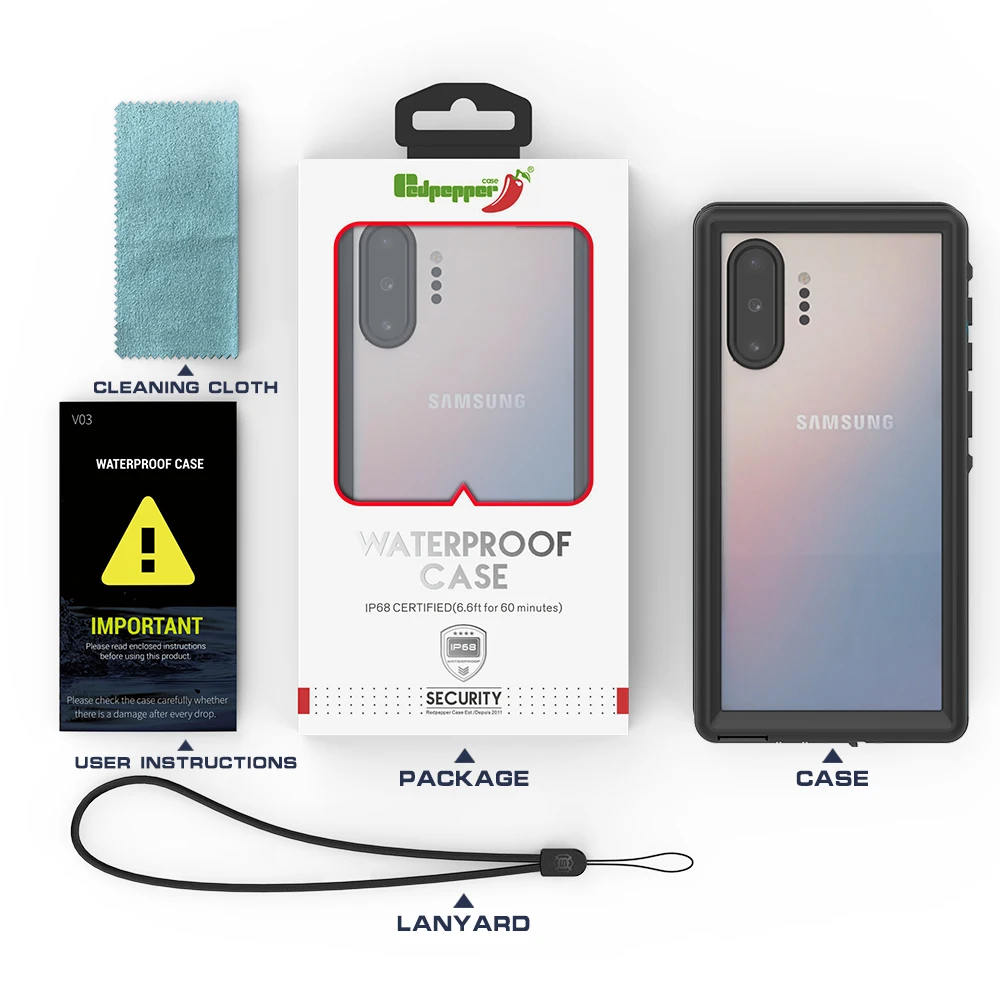Luxury Waterproof Case For Samsung Galaxy Note8 Note9 Note10 Plus Clear Full Phone Cover For Note 20 ultra 8 9 10 Water Proof
Luxury Waterproof Case For Samsung Galaxy Note8 Note9 Note10 Plus Clear Full Phone Cover For Note 20 ultra 8 9 10 Water Proof