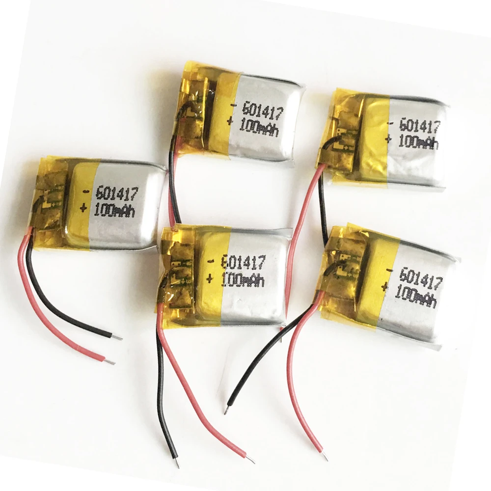 5PCS 3.7V 100mAh Replacement Battery For Bluetooth Headset Headphone LiPo Lithium Polymer For Mp3 Mp4 earphone 601417
5PCS 3.7V 100mAh Replacement Battery For Bluetooth Headset Headphone LiPo Lithium Polymer For Mp3 Mp4 earphone 601417