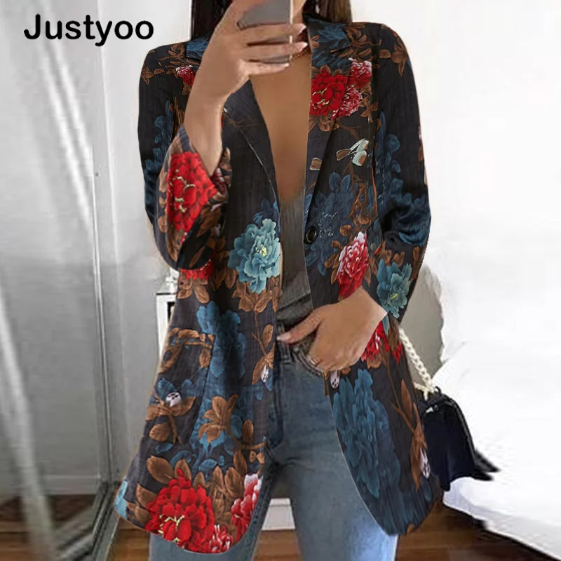 Plus Size Women's Retro Printed Cotton And Linen Suit 2021 Spring SummerSlim Casual Long Sleeve Short Floral Shirt Jacket
Plus Size Women's Retro Printed Cotton And Linen Suit 2021 Spring SummerSlim Casual Long Sleeve Short Floral Shirt Jacket