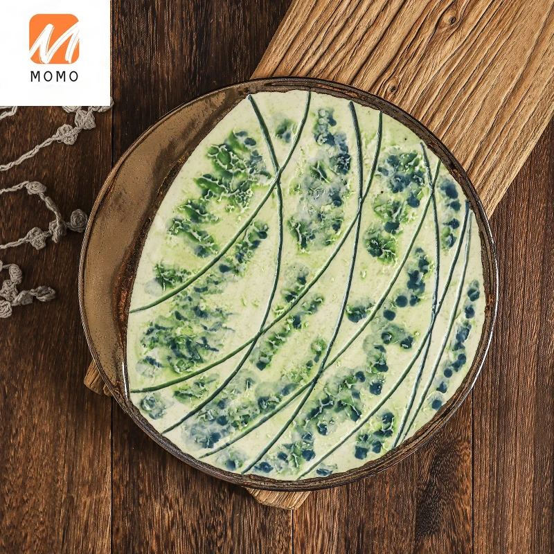 Hand Painted Disc Hotel Ceramic Tableware Japanese Tableware Retro Color Sashimi Plate Creative Fresh Seafood of Sashimi
Hand Painted Disc Hotel Ceramic Tableware Japanese Tableware Retro Color Sashimi Plate Creative Fresh Seafood of Sashimi