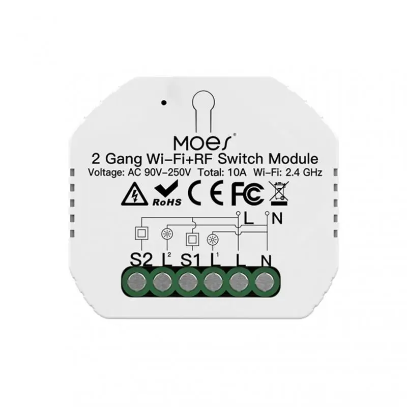 Tuya Smart Life Wifi Switch Relay Breaker Module Automation 2 Gang 2 Way WiFi+RF433 Work With Google Home Alexa Echo Smart Home
Tuya Smart Life Wifi Switch Relay Breaker Module Automation 2 Gang 2 Way WiFi+RF433 Work With Google Home Alexa Echo Smart Home