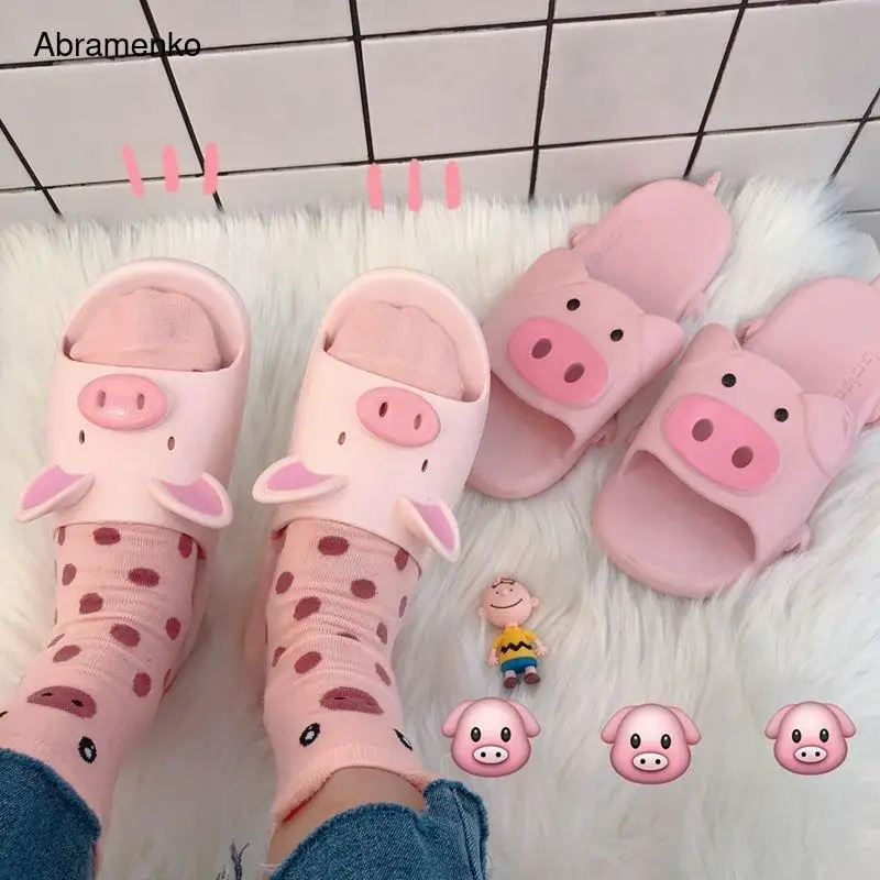 Abramenko Slippers Women Slides Summer Cute Home Slippers Flat Shoes Lovely Pig Cartoon Shoes Indoor Non-slip Room Sliders Shoes
Abramenko Slippers Women Slides Summer Cute Home Slippers Flat Shoes Lovely Pig Cartoon Shoes Indoor Non-slip Room Sliders Shoes