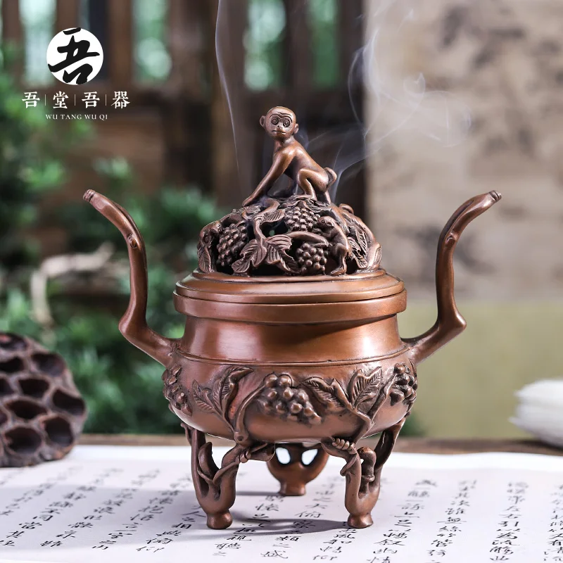 ★I don my unit copper grape aroma stove ta offer incense burner household aloes smoked incense burner furnishing articles
★I don my unit copper grape aroma stove ta offer incense burner household aloes smoked incense burner furnishing articles