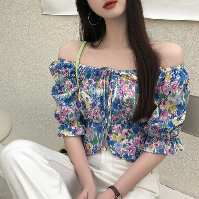 New Arrived 2021 Womens Casual Style Puff Sleeve Cardigan Fashion Printing Button down Ruffles Exposed Navel T-shirt Ropa
New Arrived 2021 Womens Casual Style Puff Sleeve Cardigan Fashion Printing Button down Ruffles Exposed Navel T-shirt Ropa