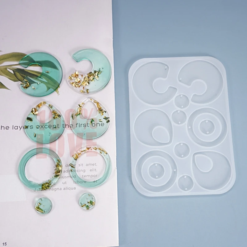 Crystal Epoxy Resin Mold Earrings Pendants Casting Silicone Mould DIY Crafts Jewelry Making Tools 85LB
Crystal Epoxy Resin Mold Earrings Pendants Casting Silicone Mould DIY Crafts Jewelry Making Tools 85LB