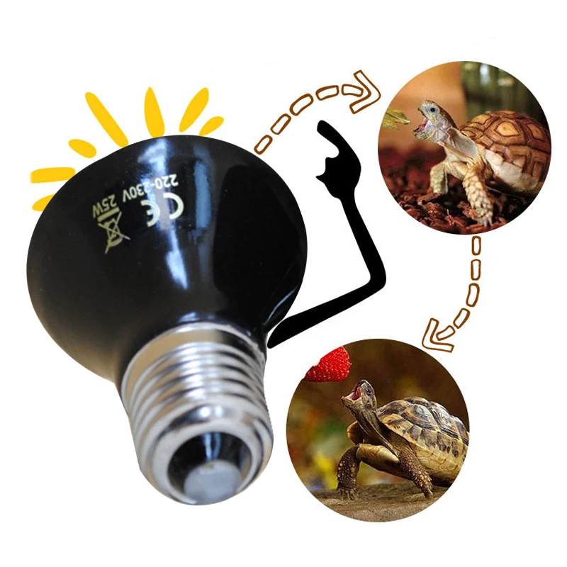 

25/50/75/100W Crawling Heating lamp bulb ceramic radiator non-damaging matt infrared heating lamp Coop Lizard Aquarium