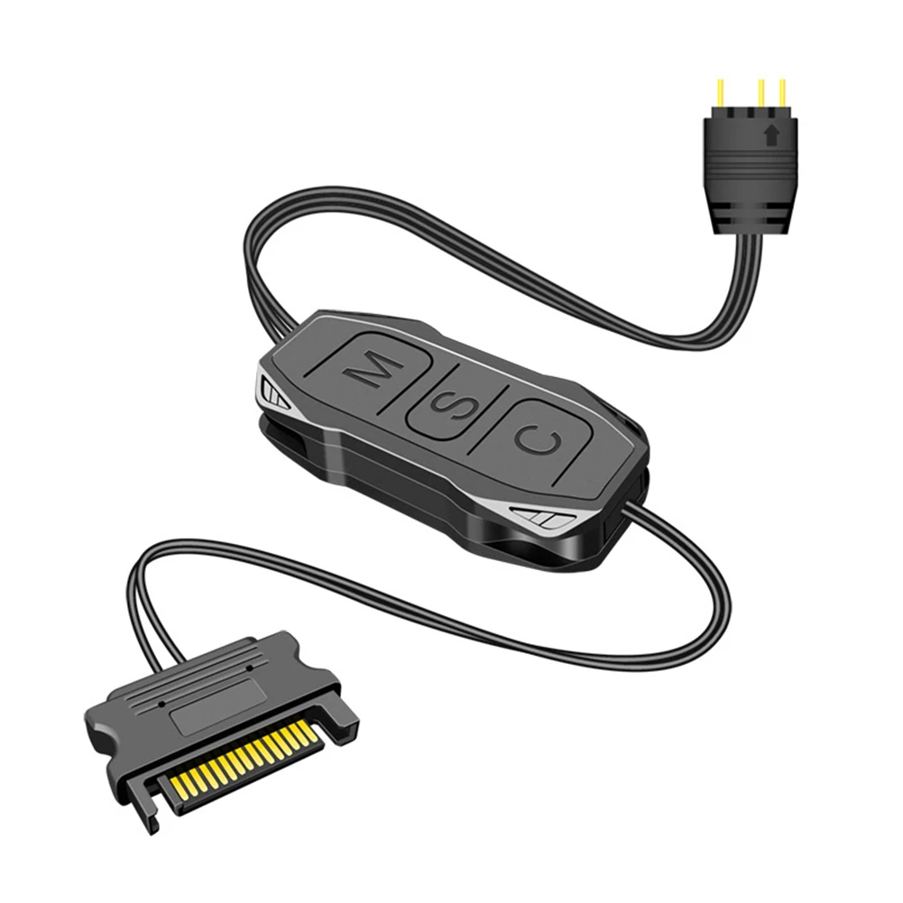 COOLMOON AR-1 RGB Controller Cable Computer PC 5V 3 Pin to SATA AURA ARGB Mini Control HUB Adapter for Cooling Fan Light Strip
COOLMOON AR-1 RGB Controller Cable Computer PC 5V 3 Pin to SATA AURA ARGB Mini Control HUB Adapter for Cooling Fan Light Strip
