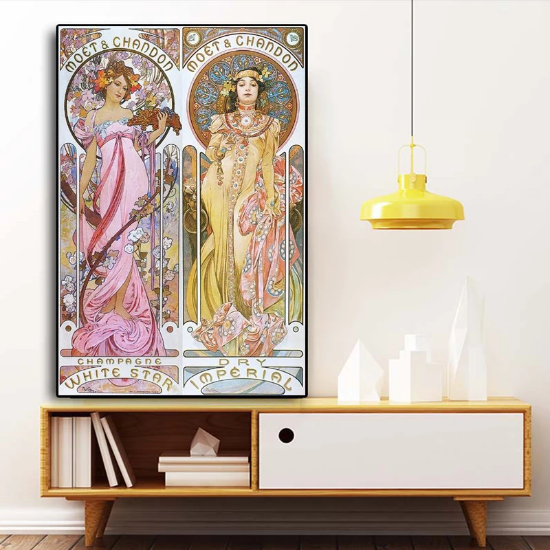 Vintage Illustration Canvas Paintings Posters and Prints Art Nouveau Wall Art Pictures Cuadros for Living Room Decor
Vintage Illustration Canvas Paintings Posters and Prints Art Nouveau Wall Art Pictures Cuadros for Living Room Decor