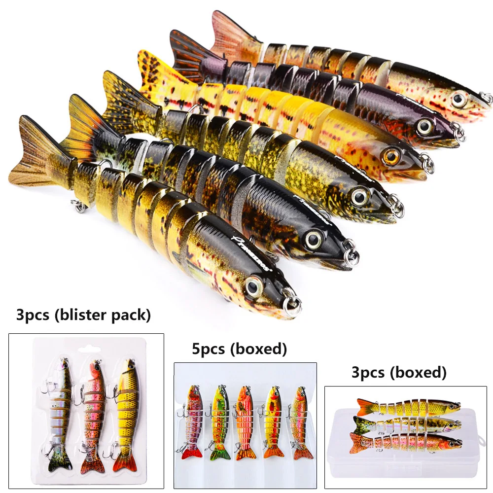 12cm/19g Sinking Wobblers 8 Segments Fishing Lure Multi Jointed Swimbait Hard Bait Fishing Tackle Bass Isca Crankbait
12cm/19g Sinking Wobblers 8 Segments Fishing Lure Multi Jointed Swimbait Hard Bait Fishing Tackle Bass Isca Crankbait