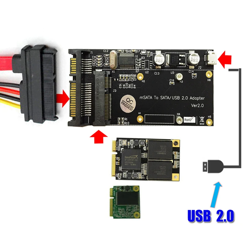 mSATA SSD to USB SATA Adapter mSATA SSD to 2.5" SATA Driver Board Converter Card for Mini SATA SSD For Windows10/8/7
mSATA SSD to USB SATA Adapter mSATA SSD to 2.5" SATA Driver Board Converter Card for Mini SATA SSD For Windows10/8/7