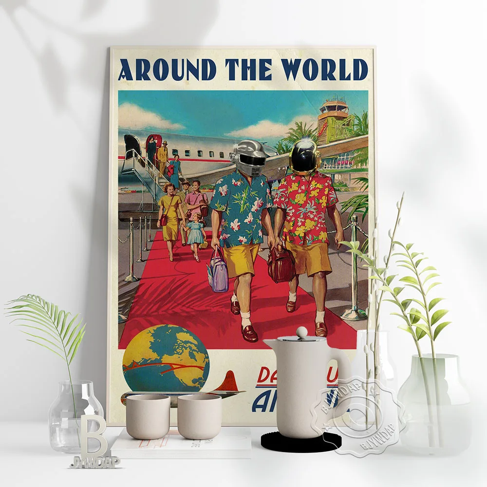 Around The World Art Poster, Daet Punk Airlines Colored Drawing Art Prints, Nordic Style People Travel Home Living Room Decor
Around The World Art Poster, Daet Punk Airlines Colored Drawing Art Prints, Nordic Style People Travel Home Living Room Decor