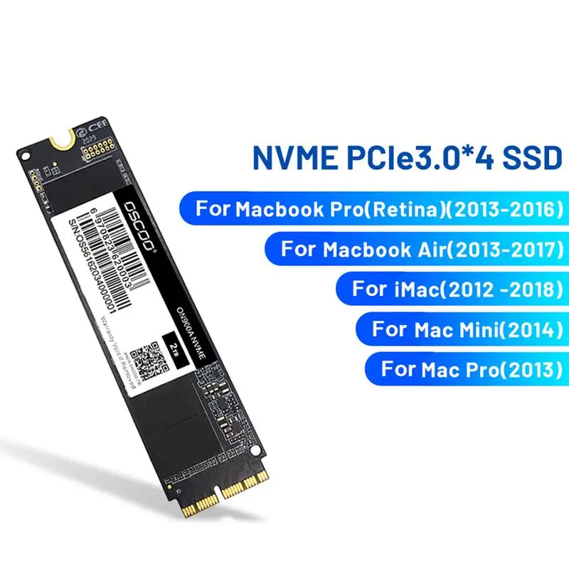 brand new OSCOO ON900A PCIe NVME SSD 256GB/512GB/1TB Solid State Drive for Macbook 2012-2018 A1369 A1465 A1466 A1502 Laptop
brand new OSCOO ON900A PCIe NVME SSD 256GB/512GB/1TB Solid State Drive for Macbook 2012-2018 A1369 A1465 A1466 A1502 Laptop