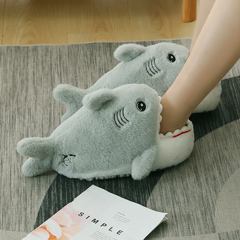 Cute Cartoon Shark Plush Shoes Furry Stuffed Slippers Winter Warm Plush Floor Indoor Bedroom Creative Birthday Gift for Girls
Cute Cartoon Shark Plush Shoes Furry Stuffed Slippers Winter Warm Plush Floor Indoor Bedroom Creative Birthday Gift for Girls