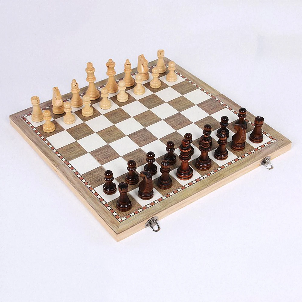 Multifunction Wooden International Chess Set Folding Chess Board Funny Board Game Backgammon Checkers Toys Home Entertainment
Multifunction Wooden International Chess Set Folding Chess Board Funny Board Game Backgammon Checkers Toys Home Entertainment