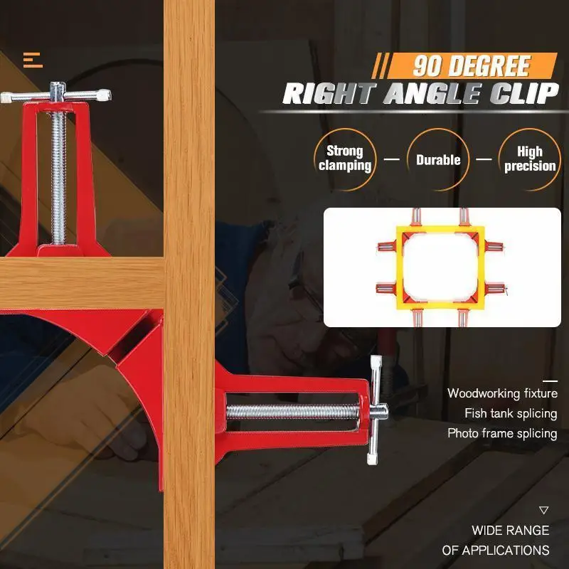90 Degree Right Angle Clip Clamp Right Angle Clip Picture Frame Corner Clamp 100MM Mitre Clamps Corner Holder Woodworking Tool
90 Degree Right Angle Clip Clamp Right Angle Clip Picture Frame Corner Clamp 100MM Mitre Clamps Corner Holder Woodworking Tool