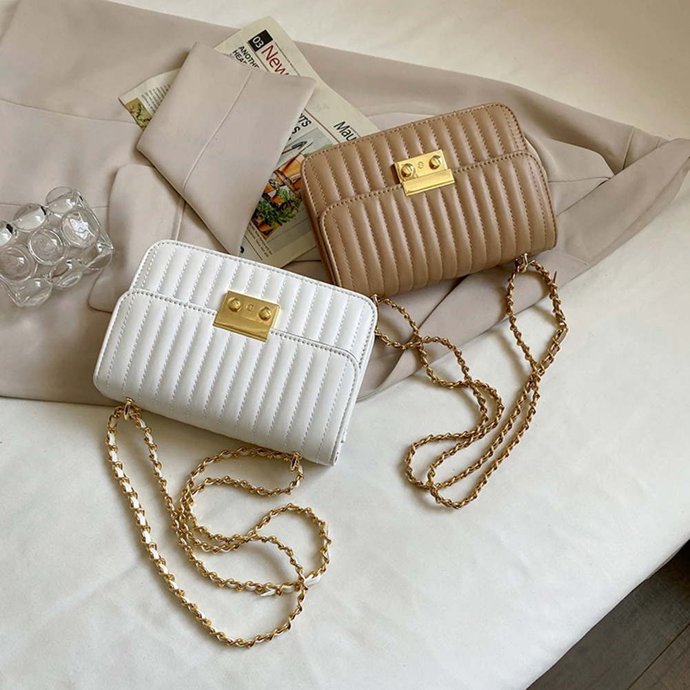 Fashion Women Lines Embroidery PU Leather Crossbody Shoulder Messenger Bag Casual Ladies Chain Solid Color Small Handbags
Fashion Women Lines Embroidery PU Leather Crossbody Shoulder Messenger Bag Casual Ladies Chain Solid Color Small Handbags
