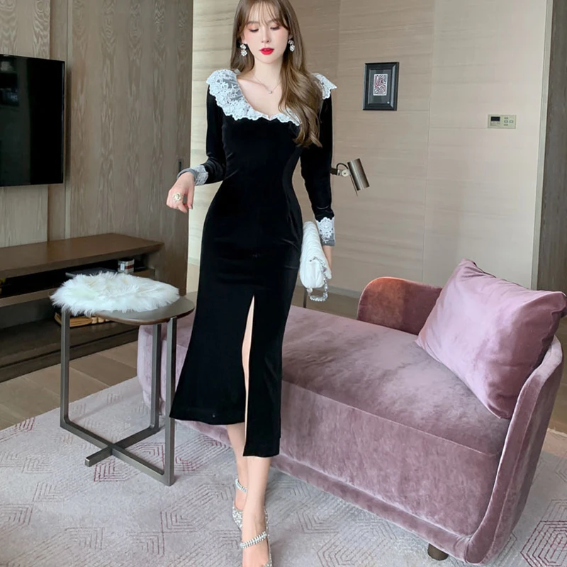 new arrival comfortable spring fashion formal dress temperamental high quality warm sexy black cute pencil dress 
new arrival comfortable spring fashion formal dress temperamental high quality warm sexy black cute pencil dress