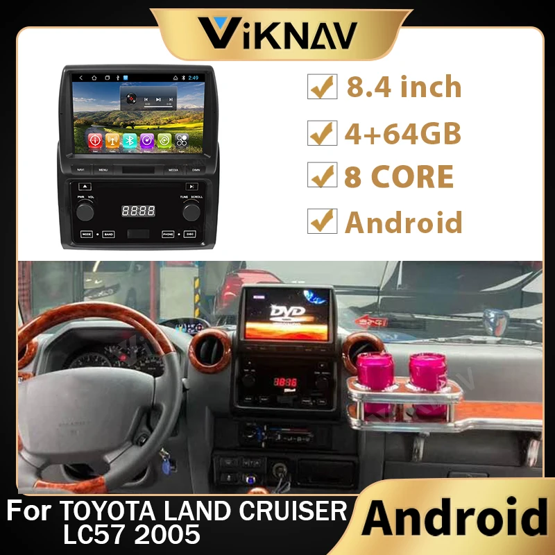 Автомобильный радиоприемник на Android для Toyota Land Cruiser pickup LC57 2005, мультимедийный плеер, головное устройство 2 Din, автомобильный стереоприемник, ...
Автомобильный радиоприемник на Android для Toyota Land Cruiser pickup LC57 2005, мультимедийный плеер, головное устройство 2 Din, автомобильный стереоприемник, ...