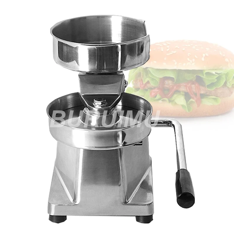 

Hamburger Press 100mm-150mm Manual Burger Maker Forming Machine Round Meat Shaping Aluminum Machine Forming Burger Patty Makers