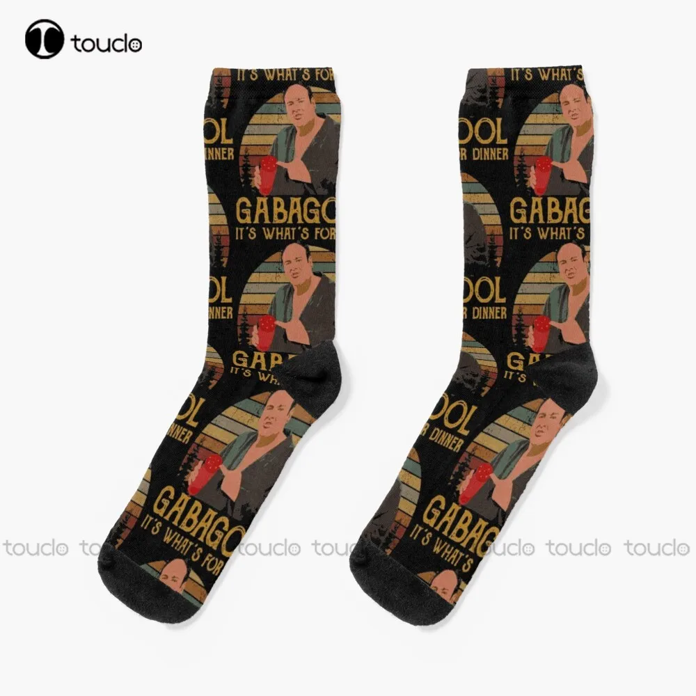 

Gabagool Gabagool Mafia Tony Soprano Socks Mens Black Socks Unisex Adult Teen Youth Socks Custom Gift 360° Digital Print
