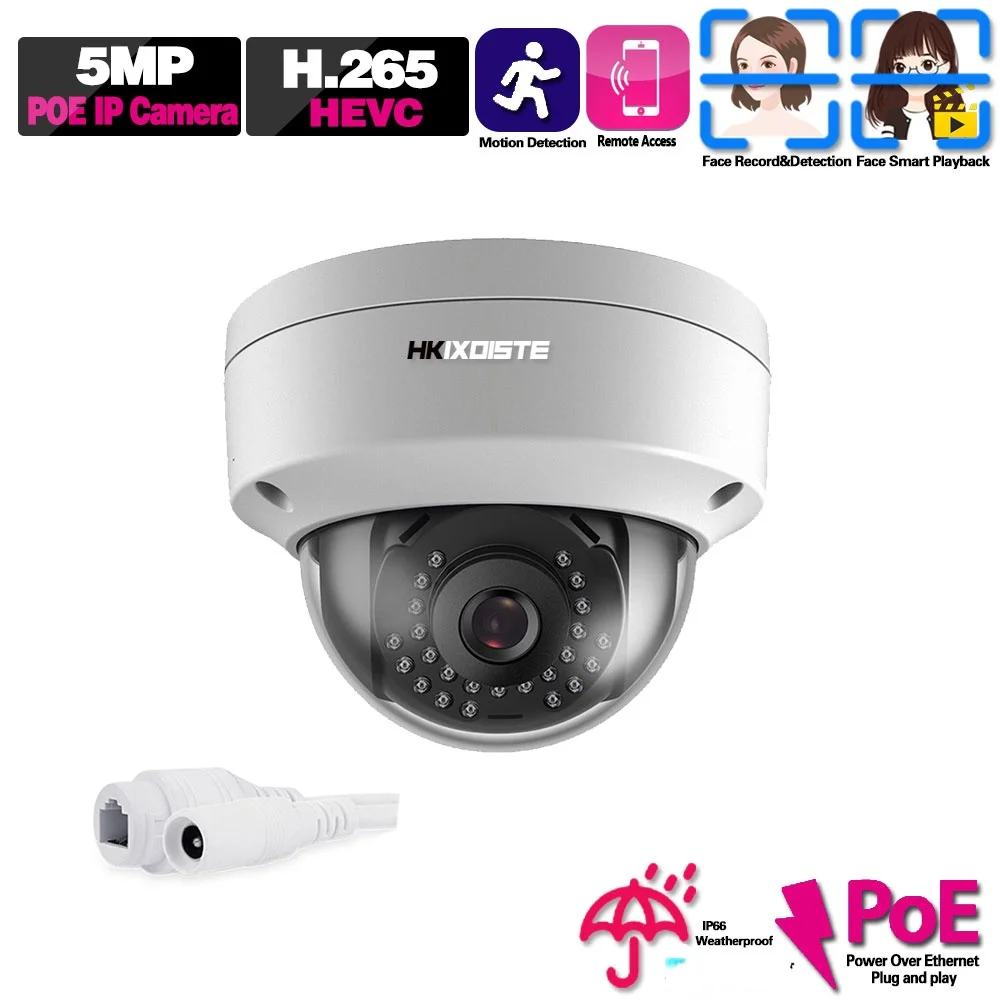 Motion Detection HD POE IP Dome Camera 5MP Outdoor Waterproof Security Vedio Surveillance Camera System Night Vision CCTV Cam
Motion Detection HD POE IP Dome Camera 5MP Outdoor Waterproof Security Vedio Surveillance Camera System Night Vision CCTV Cam