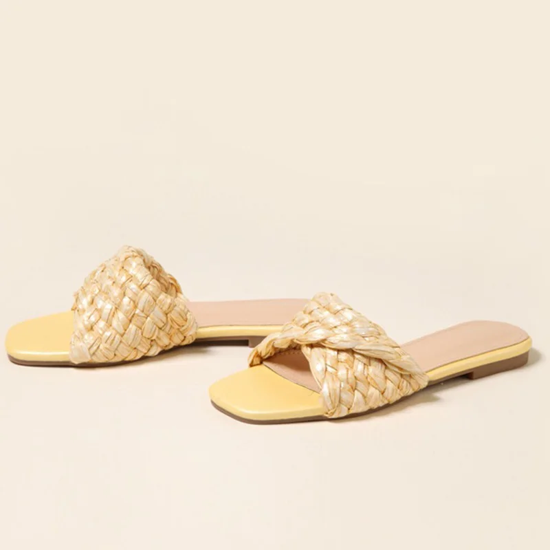 Women Slippers Women Summer Flip-Flops Women Flip Flops Weave Slippers Fashion Female Flats Rubber Slides Women Summer Footwear 
Women Slippers Women Summer Flip-Flops Women Flip Flops Weave Slippers Fashion Female Flats Rubber Slides Women Summer Footwear