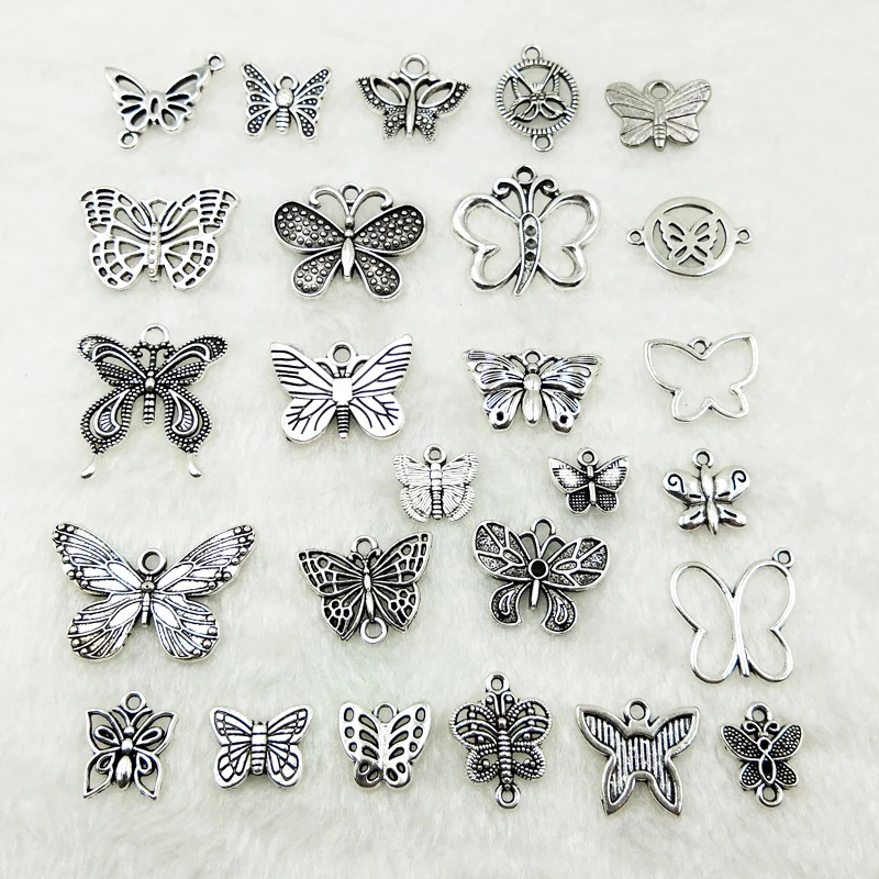 26pcs Multiple Styles Vintage Butterfly Charms Pendants Connectors for Necklace Bracelet Earring Diy Jewelry Making Accessories
26pcs Multiple Styles Vintage Butterfly Charms Pendants Connectors for Necklace Bracelet Earring Diy Jewelry Making Accessories