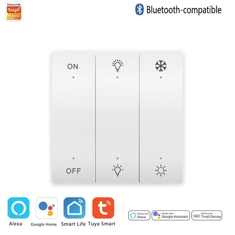 Tuya Bluetooth-compatible Smart Panel Switch Timer Smart Life APP Smart Dimming Remote Control Works With Alexa Google Home
Tuya Bluetooth-compatible Smart Panel Switch Timer Smart Life APP Smart Dimming Remote Control Works With Alexa Google Home