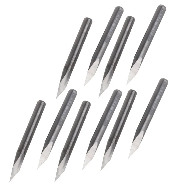 35 Degree 1/8" Router Pyramid Carbide Engraving Bits Set of 10 Silver | Инструменты