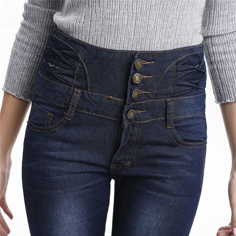 Stretch Buttons Jeans For Women Elastic Solid Jeans Female Slim Denim Pants Jeans Pantalon Femme
Stretch Buttons Jeans For Women Elastic Solid Jeans Female Slim Denim Pants Jeans Pantalon Femme