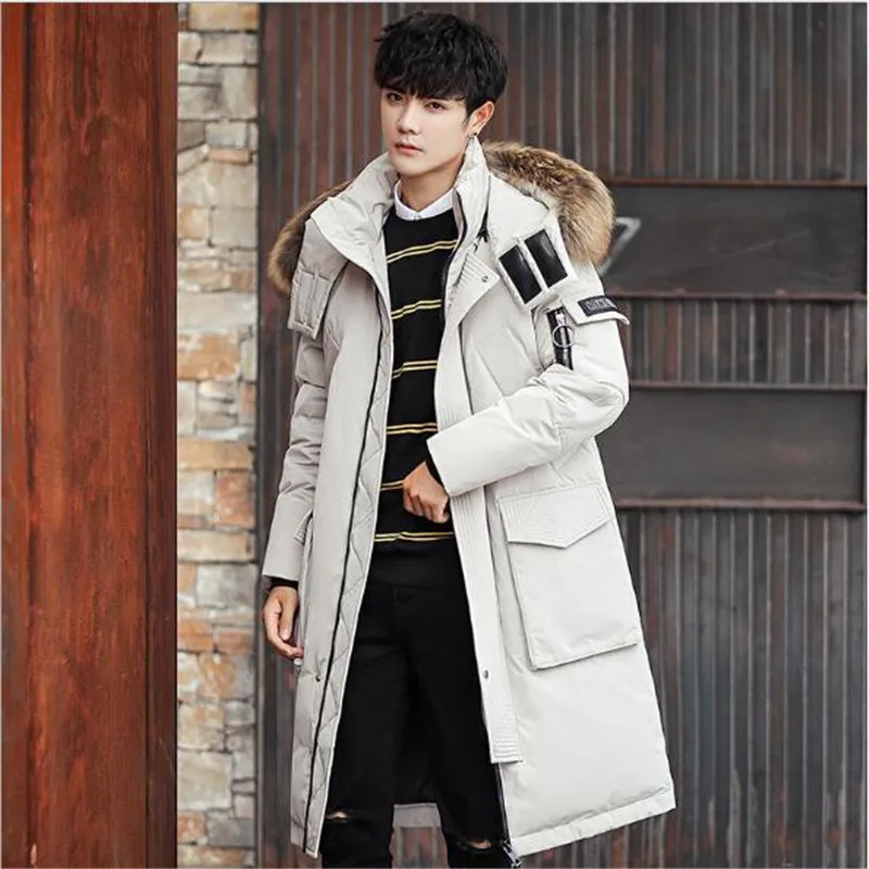 Men's new long down jacket Large fur collar padded jacket Winter tooling down jacket
Men's new long down jacket Large fur collar padded jacket Winter tooling down jacket