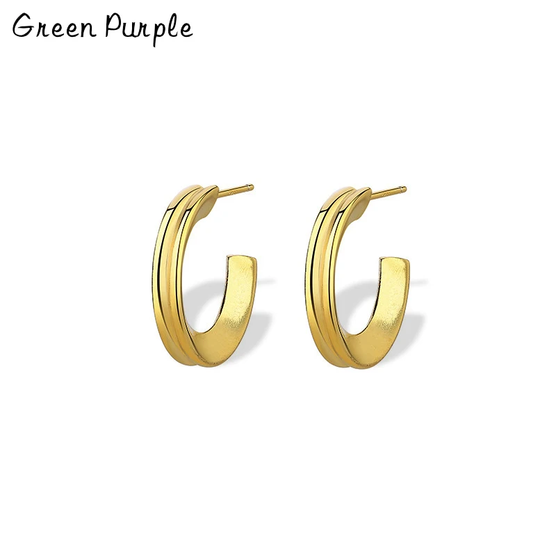 C-shaped Earrings 100% 925 Sterling Silver Classic Stud Earring 18k Gold Minimalism Brincos Pendientes Charm Earrings for Women
C-shaped Earrings 100% 925 Sterling Silver Classic Stud Earring 18k Gold Minimalism Brincos Pendientes Charm Earrings for Women