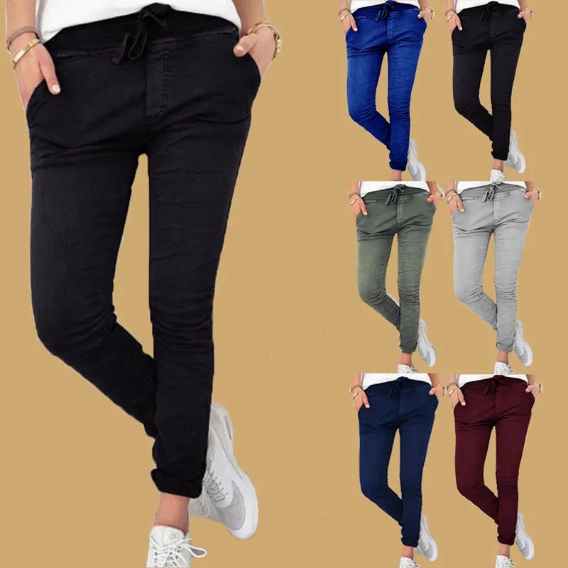 Fashion Summer Women Pants High Waist Casual Pants Lady Elegant Slim Plus Size Sport Pants Solid Color Women Drawstring Trousers
Fashion Summer Women Pants High Waist Casual Pants Lady Elegant Slim Plus Size Sport Pants Solid Color Women Drawstring Trousers