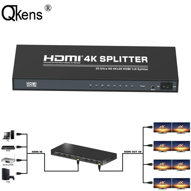 Разветвитель 4K HDMI 1x8 распределяет 1 источник видео на 8 мониторов ТВ для PS3 PS4 PS5 камера ноутбук ПК 4K @ 30 Гц 1080p @ 60 кадров в секунду
Разветвитель 4K HDMI 1x8 распределяет 1 источник видео на 8 мониторов ТВ для PS3 PS4 PS5 камера ноутбук ПК 4K @ 30 Гц 1080p @ 60 кадров в секунду