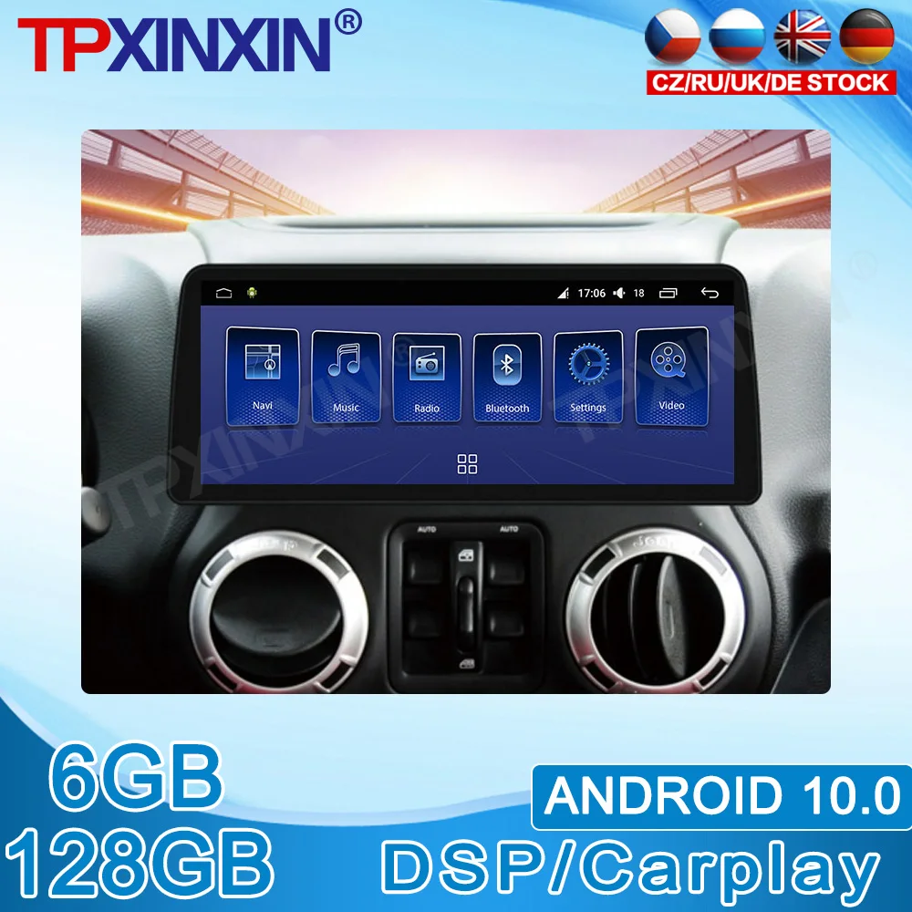 Автомобильная Мультимедийная система на Android 11, 6 ГБ + 128 ГБ, для Jeep Wrangler 2011, 2012, 2013-2017, радио, стерео, IPS, сенсорный экран, GPS-навигация 
Автомобильная Мультимедийная система на Android 11, 6 ГБ + 128 ГБ, для Jeep Wrangler 2011, 2012, 2013-2017, радио, стерео, IPS, сенсорный экран, GPS-навигация