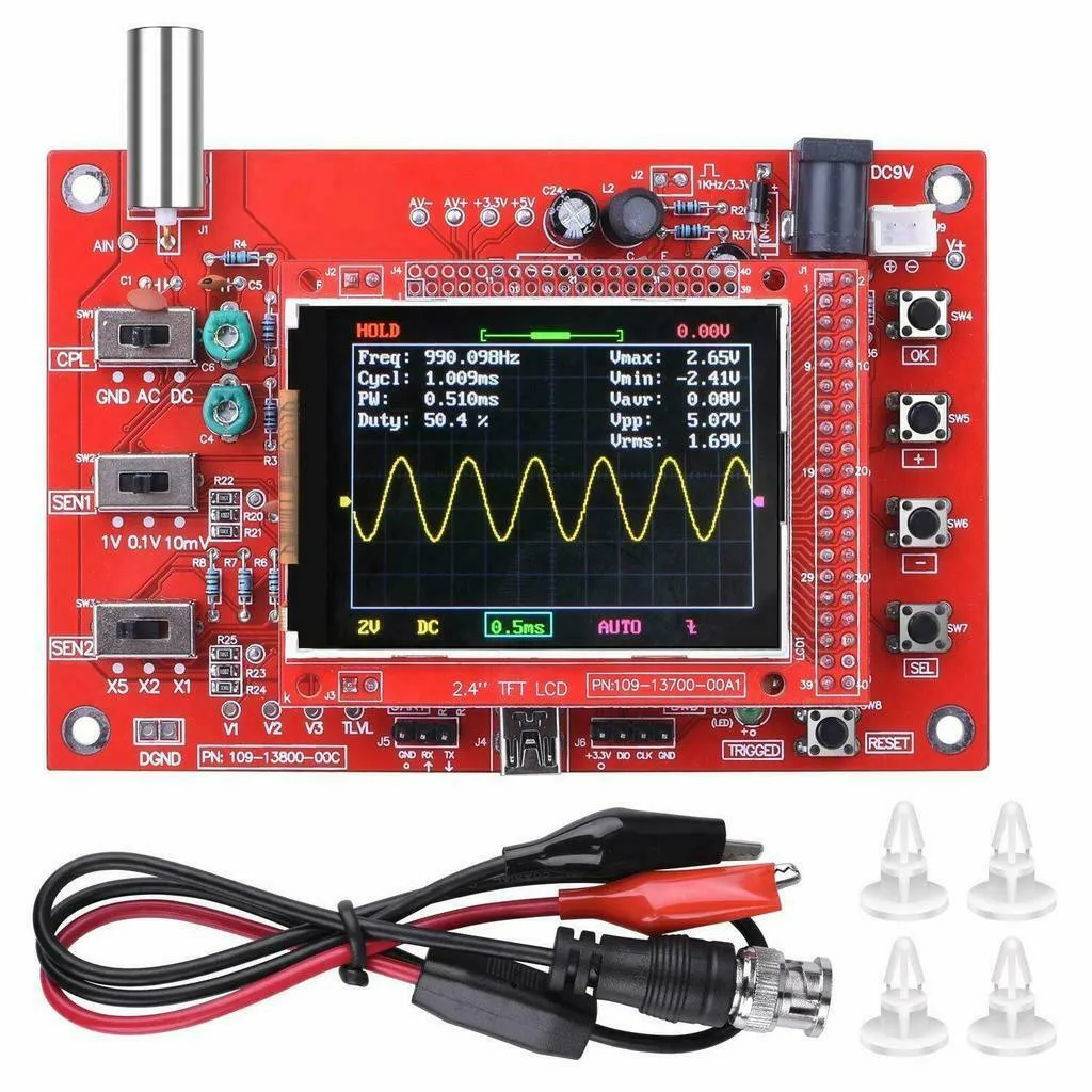 DSO138 2,4 дюйма полностью сваренный цифровой осциллограф TFT, акриловый набор «сделай сам» для чехла, 100% новый и высококачественный
DSO138 2,4 дюйма полностью сваренный цифровой осциллограф TFT, акриловый набор «сделай сам» для чехла, 100% новый и высококачественный