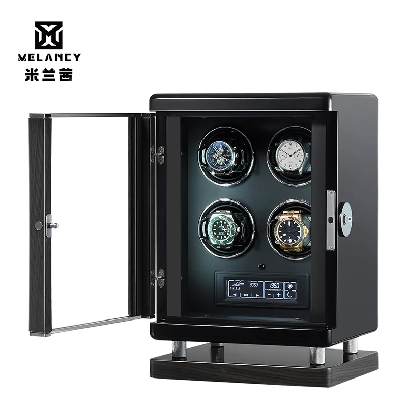 4 Slots Watch Winder Auto Wooden Motor Mechanical Watches Box Case Safe Cabinet Rotate Control Fingerprint Unlock Watchwinder
4 Slots Watch Winder Auto Wooden Motor Mechanical Watches Box Case Safe Cabinet Rotate Control Fingerprint Unlock Watchwinder