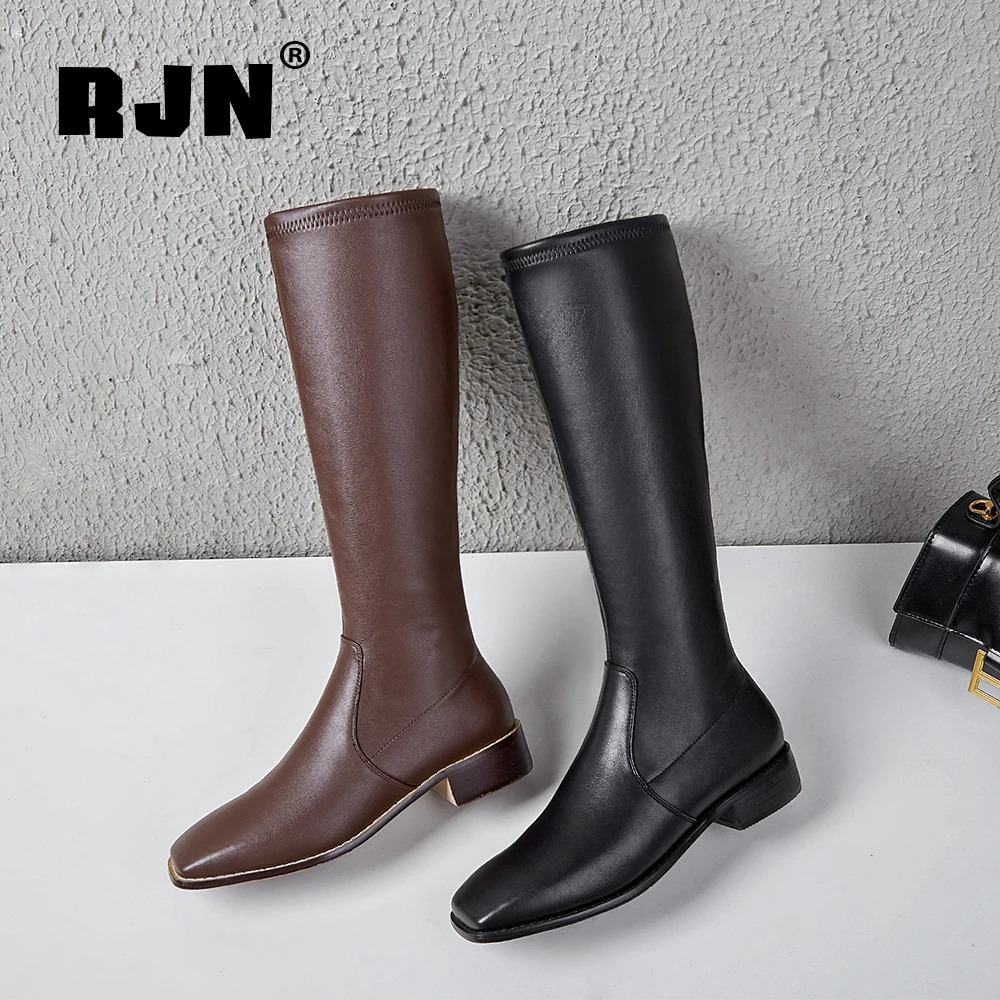 RJN New Elegant Knee-high Boots Breathable High Quality Cow Leather Handmade Boots Classic Square Toe Low-heel Shoes Women RO355
RJN New Elegant Knee-high Boots Breathable High Quality Cow Leather Handmade Boots Classic Square Toe Low-heel Shoes Women RO355