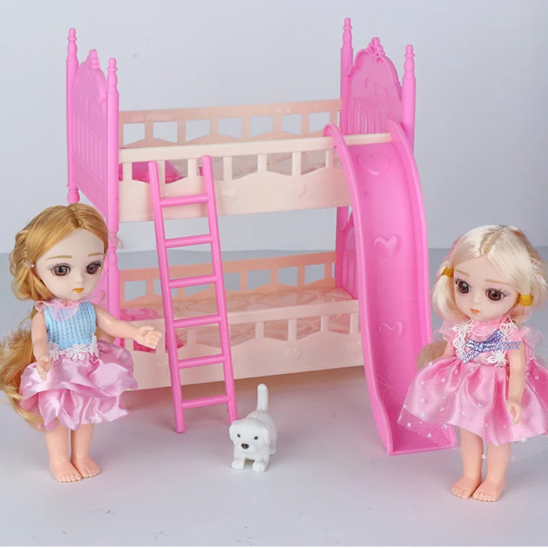 Doll toys Nursery Dollhouse Furniture Baby Bunk Bed with vinyl girl dolls children gift play house toys
Doll toys Nursery Dollhouse Furniture Baby Bunk Bed with vinyl girl dolls children gift play house toys